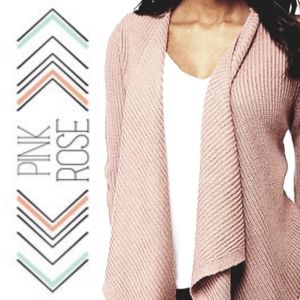 🧥Pink Flyaway Knit Cardigan